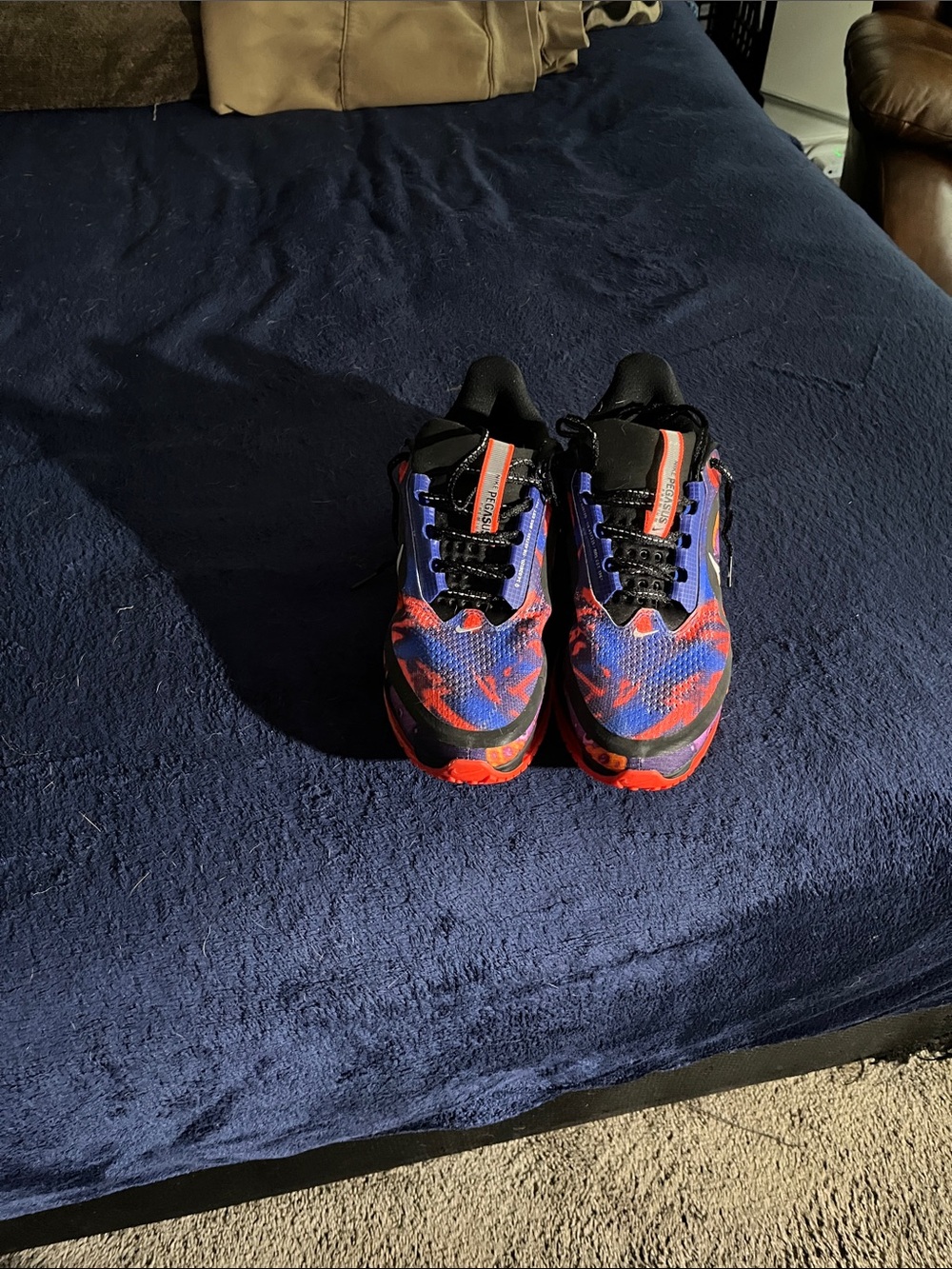 Nike Kids Sneakers Blue and Red Tie-Dye Accent
